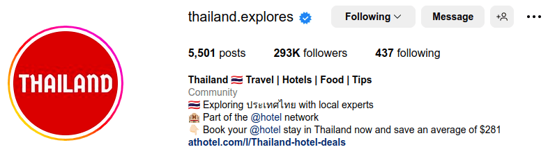 thailand explores instagram