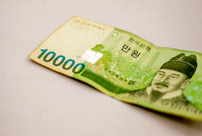 Korean Won note